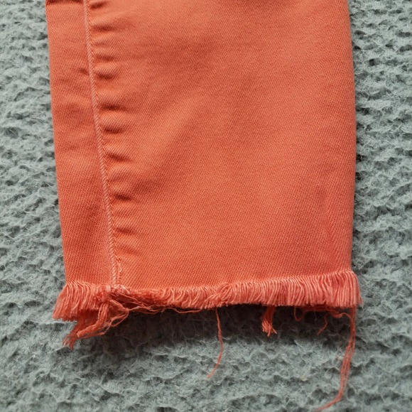 KUT from the Kloth Pants Womens 8 Orange Skinny Raw Hem Casual Logo Pockets - Picture 6 of 16